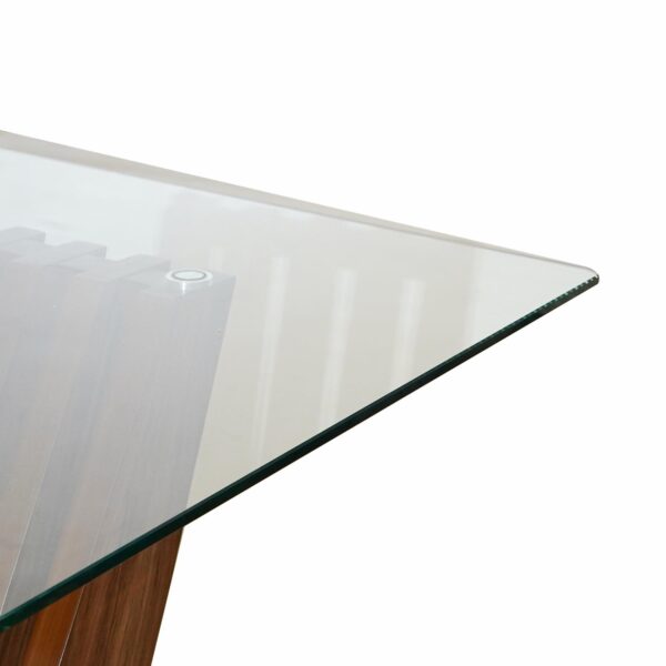 Mesa De Comedor Ana Encino 6 Puestos Marrón MUEBLES GALLARDO MDP - Imagen 4
