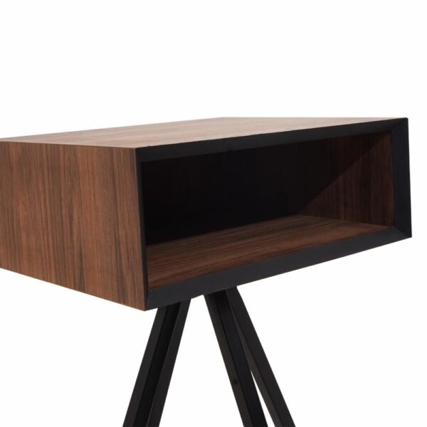 Velador Espazio Encino Marrón MUEBLES GALLARDO MDF - Imagen 4