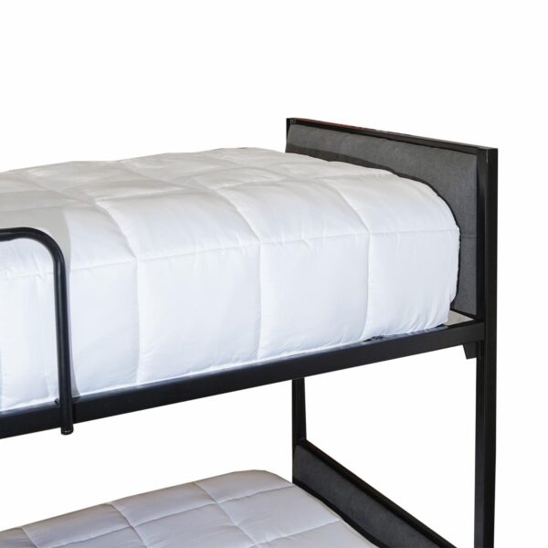 Litera Multifunción De Metal Negro Y Tela Gris MUEBLES GALLARDO 190 X 106 X 208 Cm - Imagen 4
