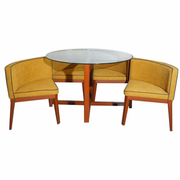 Juego De Comedor Elelgant Mostaza MUEBLES GALLARDO 4 Puetos - Imagen 2