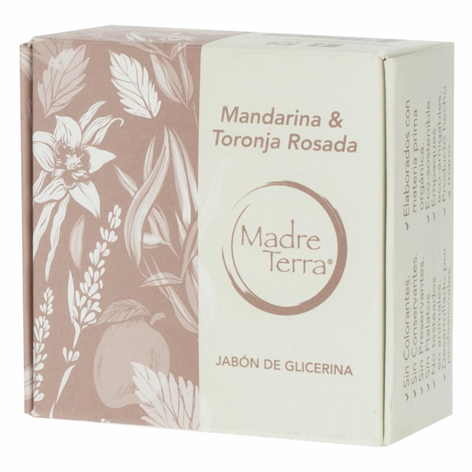 Jabón Facial Natural Glicerina Mandarina Con Toronja Roja MADRE TERRA 100 G