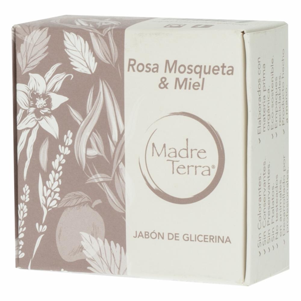 Jabón Natural Glicerina Rosa Mosqueta Con Miel MADRE TERRA 100 G - Imagen 3