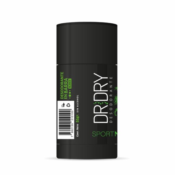 Desodorante En Barra Sport Para Hombre Mayor Protección Contra El Olor DR.DRY 55 G - Imagen 2