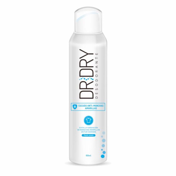 Desodorante En Aerosol Escudo Anti Manchas Amarillas DR. DRY 150 Ml
