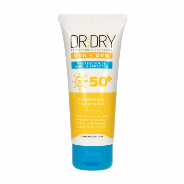 Protector Solar Para Rostro SPF 50 Para Todo Tipo De Piel DR. DRY 60 G - Imagen 2