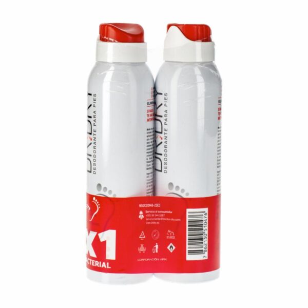 Desodorante Para Pies Antibacterial En Spray DR.DRY 300 Ml - Imagen 2