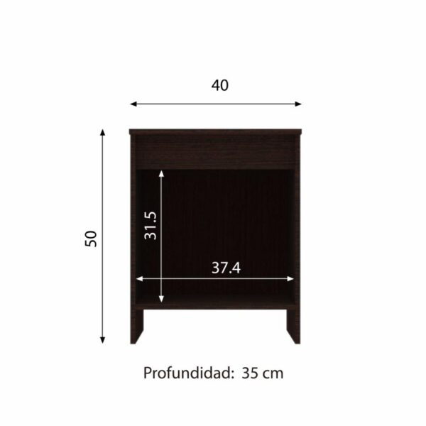 Nochero Hefestos Wengue MUEBLE FÁCIL - Imagen 6