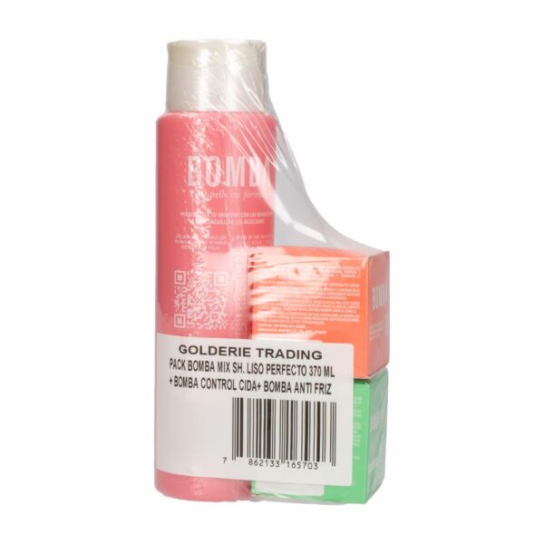 Pack Para Cabello Bomba Mix Shampoo Liso Perfecto + Bomba Control Caída+Bomba Anti Frizz GOLDERIE 370 Ml - Imagen 2