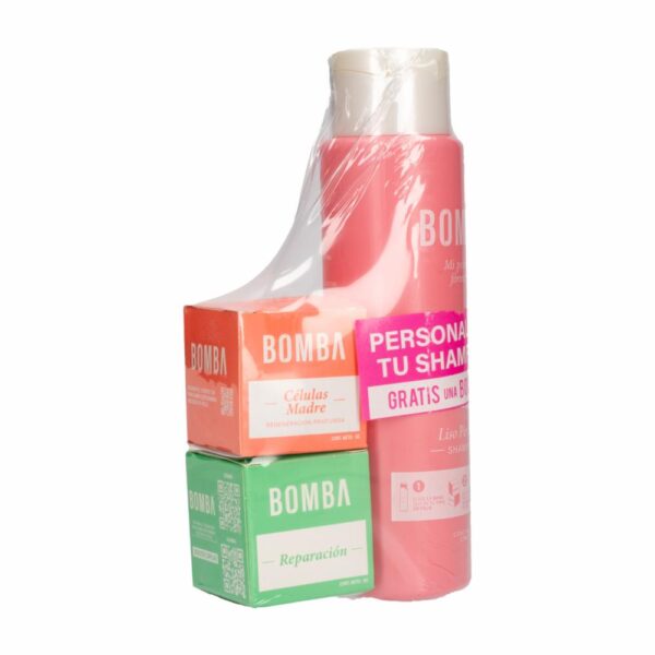 Pack Para Cabello Bomba Mix Shampoo Liso Perfecto + Bomba Control Caída+Bomba Anti Frizz GOLDERIE 370 Ml - Imagen 3