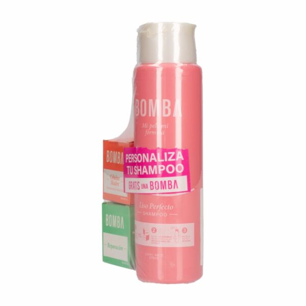 Pack Para Cabello Bomba Mix Shampoo Liso Perfecto + Bomba Control Caída+Bomba Anti Frizz GOLDERIE 370 Ml - Imagen 4