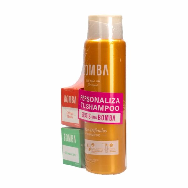 Pack Para Cabello Bomba Mix Shampoo Rizos Definidos+Bomba Control Caída+Bomba Anti Friz GOLDERIE 370 Ml - Imagen 4