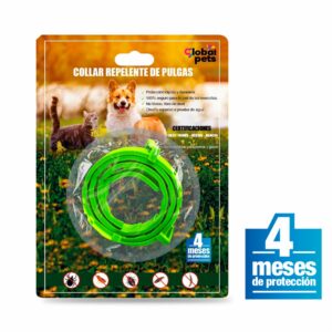 Collar Para Mascotas Repelente De Pulgas Duración 4M GLOBAL PETS 60 Cm