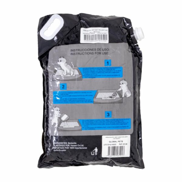 Arena Para Gatos Sanitaria Premium Aroma Limón EASY CLEAN 10 Kg - Imagen 2