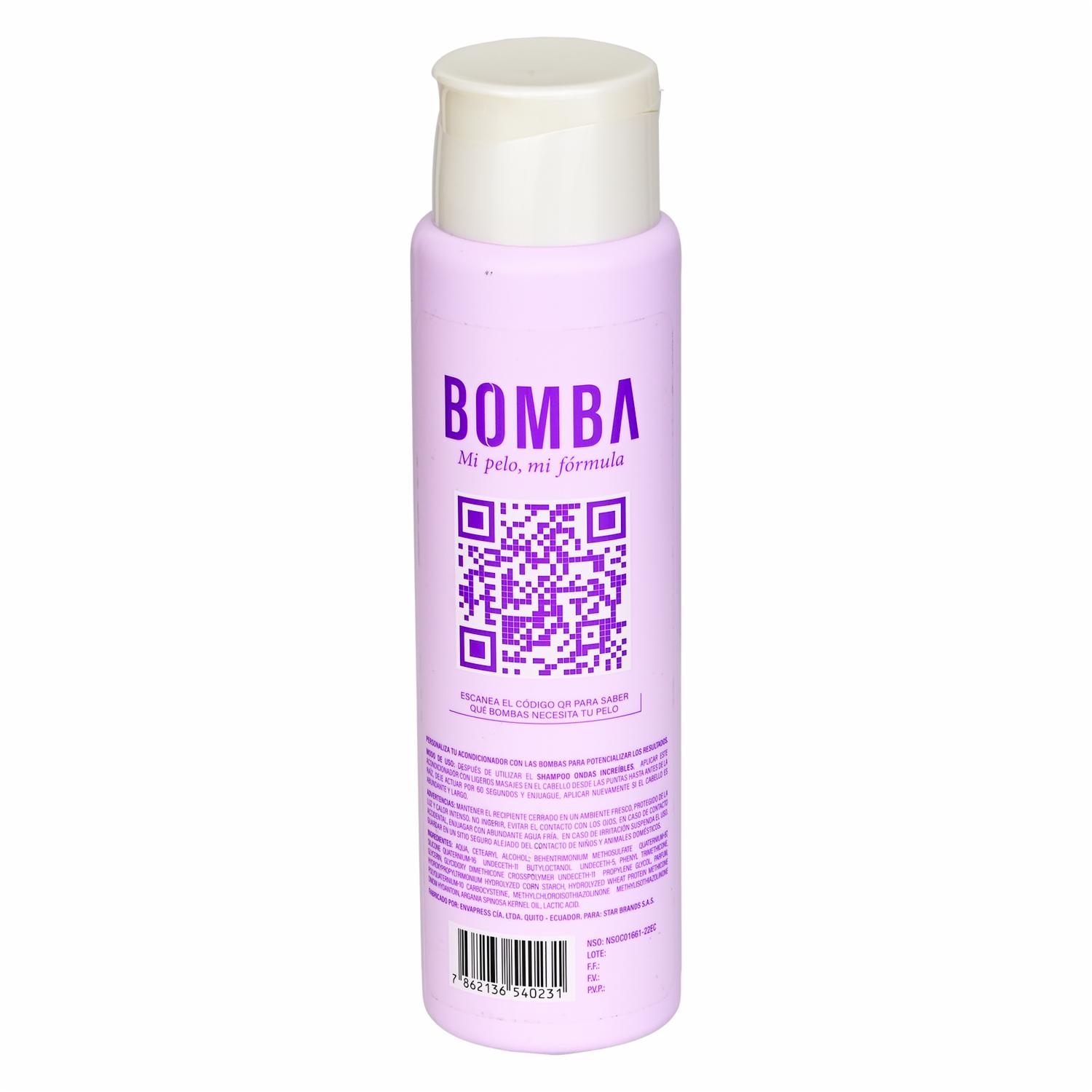 Acondicionador De Cabello Bomba Mix Ondas Increibles BOMBA 370 Ml