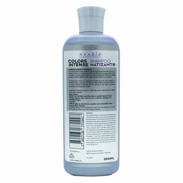 Shampoo Para Cabello Color Intense Professionel Blanco Platinum AVADIA 300 Ml - Imagen 2