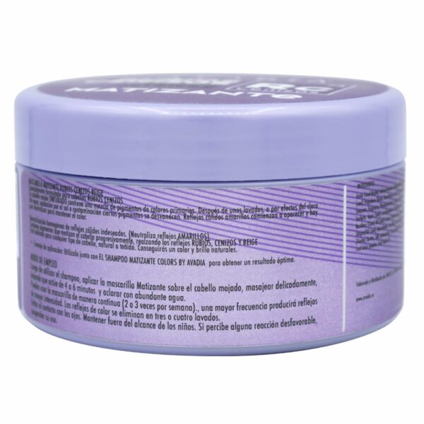 Mascarilla Capilar Matizante Rubios Cenizos AVADIA 250 Ml - Imagen 2