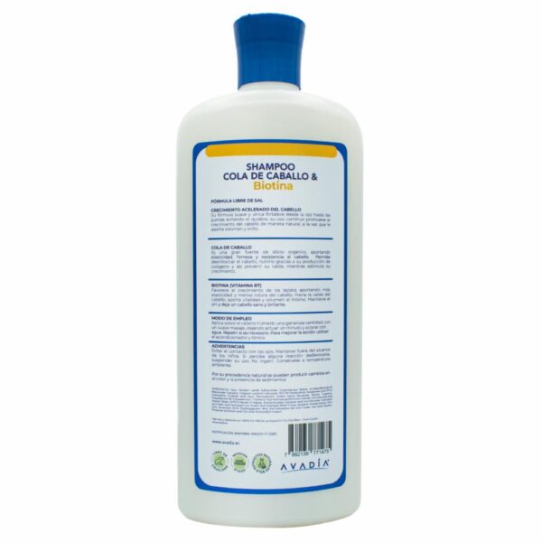 Shampoo Para Cabello Cola De Caballo & Biotina Crecimiento Acelerado AVADIA 800 Ml - Imagen 2