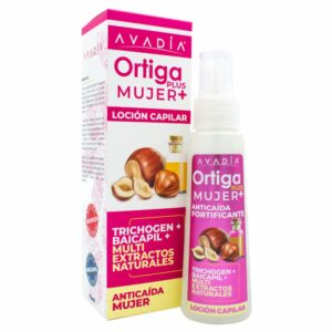 Loción Capilar Tónico Capilar Ortiga Plus Mujer  Leche De Almendras, Seda Y Keratina AVADIA 75 Ml