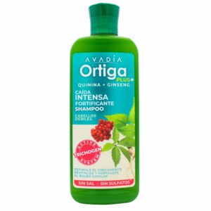 Shampoo Para Cabello Ortiga Plus Anticaída Fortificante Trichogen, Ortiga, Quinina Y Ginseng AVADIA 400 Ml
