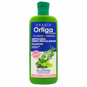 Shampoo Para Cabello Ortiga Plus Anticaída Seboregulador Trichogen, Ortiga, Te Verde Y Romero AVADÍA 400 Ml
