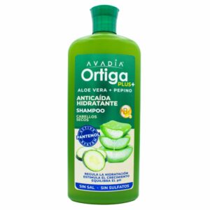 Shampoo Para Cabello Ortiga Plus Anticaída Hidratante Aloe Vera Y Pepino AVADIA 800 Ml