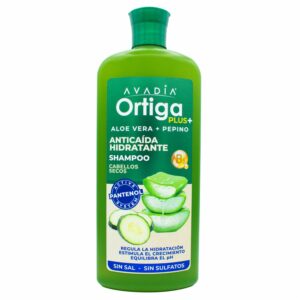 Shampoo Para Cabello Ortiga Plus Anticaída Hidratante Aloe Vera Y Pepino AVADÍA 800 Ml