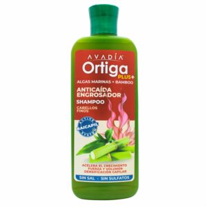 Shampoo Para Cabello Ortiga Plus Anticaída Engrosador Algas Marinas Y Bamboo AVADIA 400 Ml