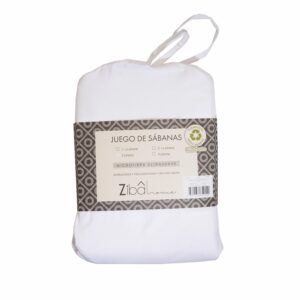 Juego De Sábanas Microfibra Blanca ZIBA HOME 2 Plazas