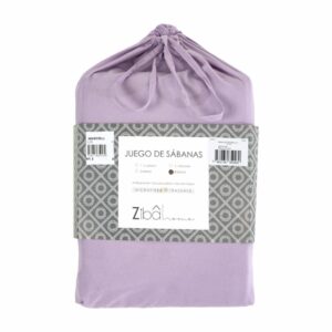 Sábana De Microfibra Lila ZIBA HOME 3 Plazas