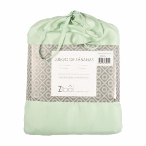 Sábana De Microfibra Verde Pastel ZIBA HOME 3 Plazas