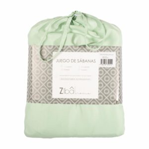 Sábana De Microfibra Verde Pastel ZIBA HOME 3 Plazas