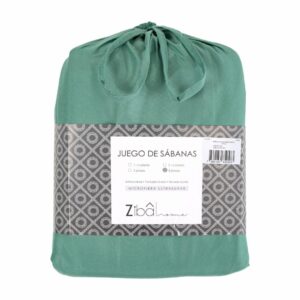 Sábana De Microfibra Menta ZIBA HOME 3 Plazas