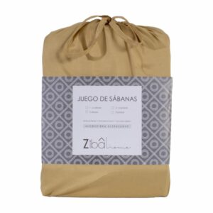 Juego De Sábanas Microfibra Mostaza ZIBA HOME 3 Plazas