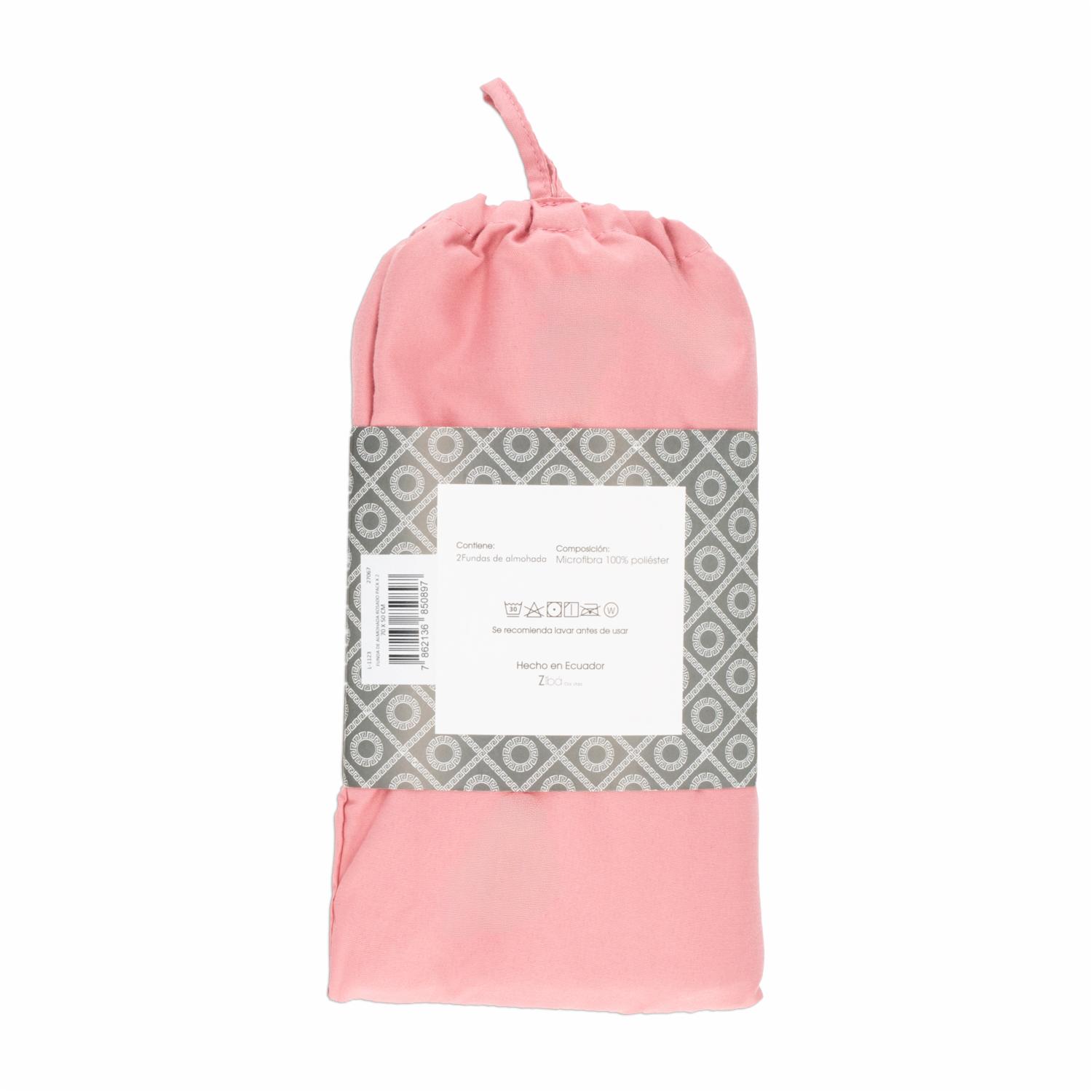 Funda De Almohada Rosado ZIBA HOME 70 X 50 Cm