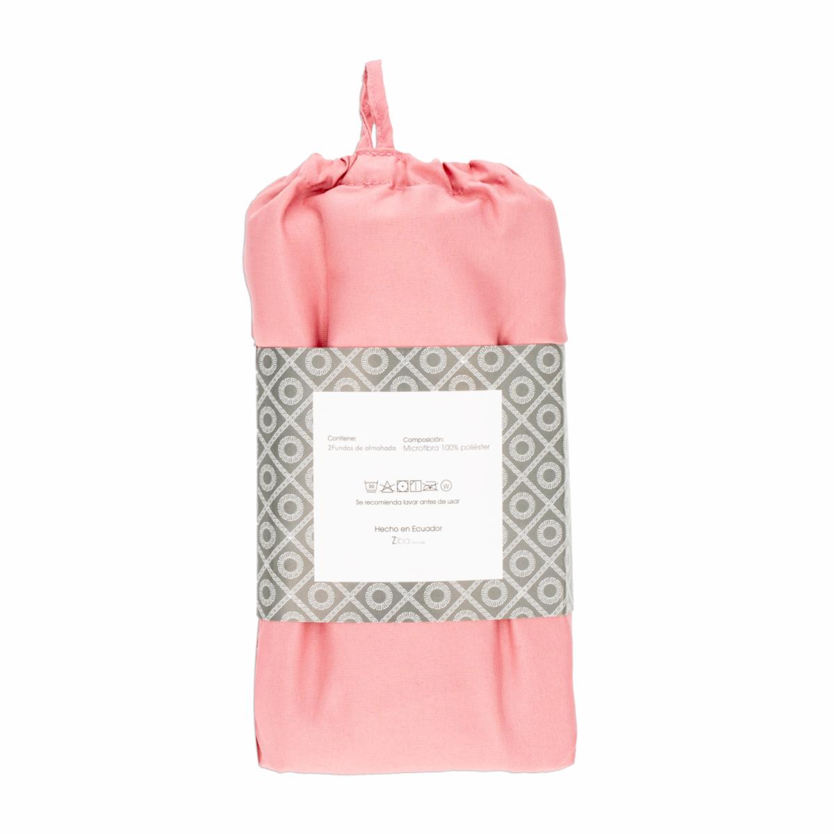 Funda De Almohada Rosado ZIBA HOME 90 X 50 Cm