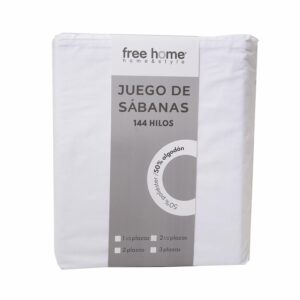 Juego De Sábanas Polialgodón Blanco ZIBA HOME