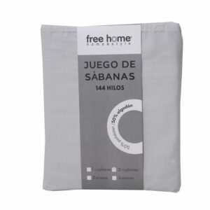 Juego De Sábanas Polialgodón Plata ZIBA HOME