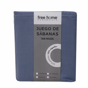 Juego De Sábanas Polialgodón Azul Claro ZIBA HOME