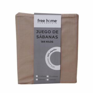 Juego De Sábanas Polialgodón Habano ZIBA HOME