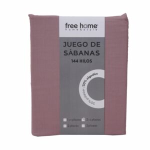Juego De Sábanas Polialgodón Rosa Madera ZIBA HOME