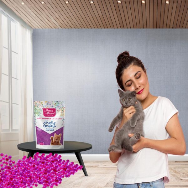 Arena Para Gatos Sprinkles Fragancia Lavanda MICCU 300 G - Imagen 4