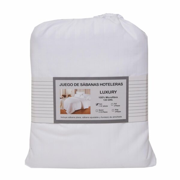 Juego De Sábanas Blanca LUXURY