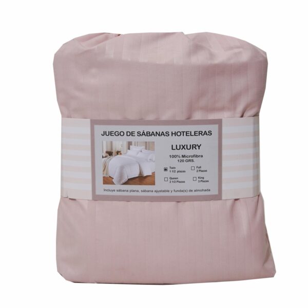 Juego De Sábanas Palo De Rosa LUXURY - Imagen 9