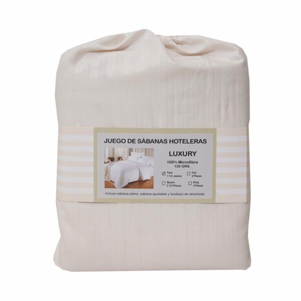 Juego De Sábanas Blanca LUXURY - Imagen 5