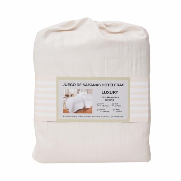 Juego De Sábanas Blanca LUXURY - Imagen 12