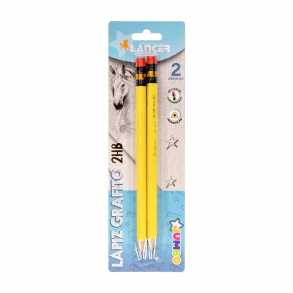 Lápiz De Grafito Diseño Triangular Amarillo Jumbo LANCER 2HB