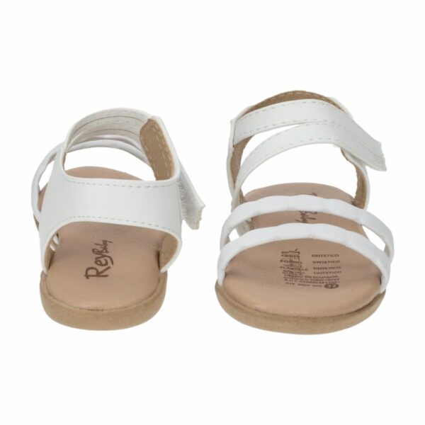 Sandalias Blancas Con Tiras Hacia Talón REY - Imagen 3