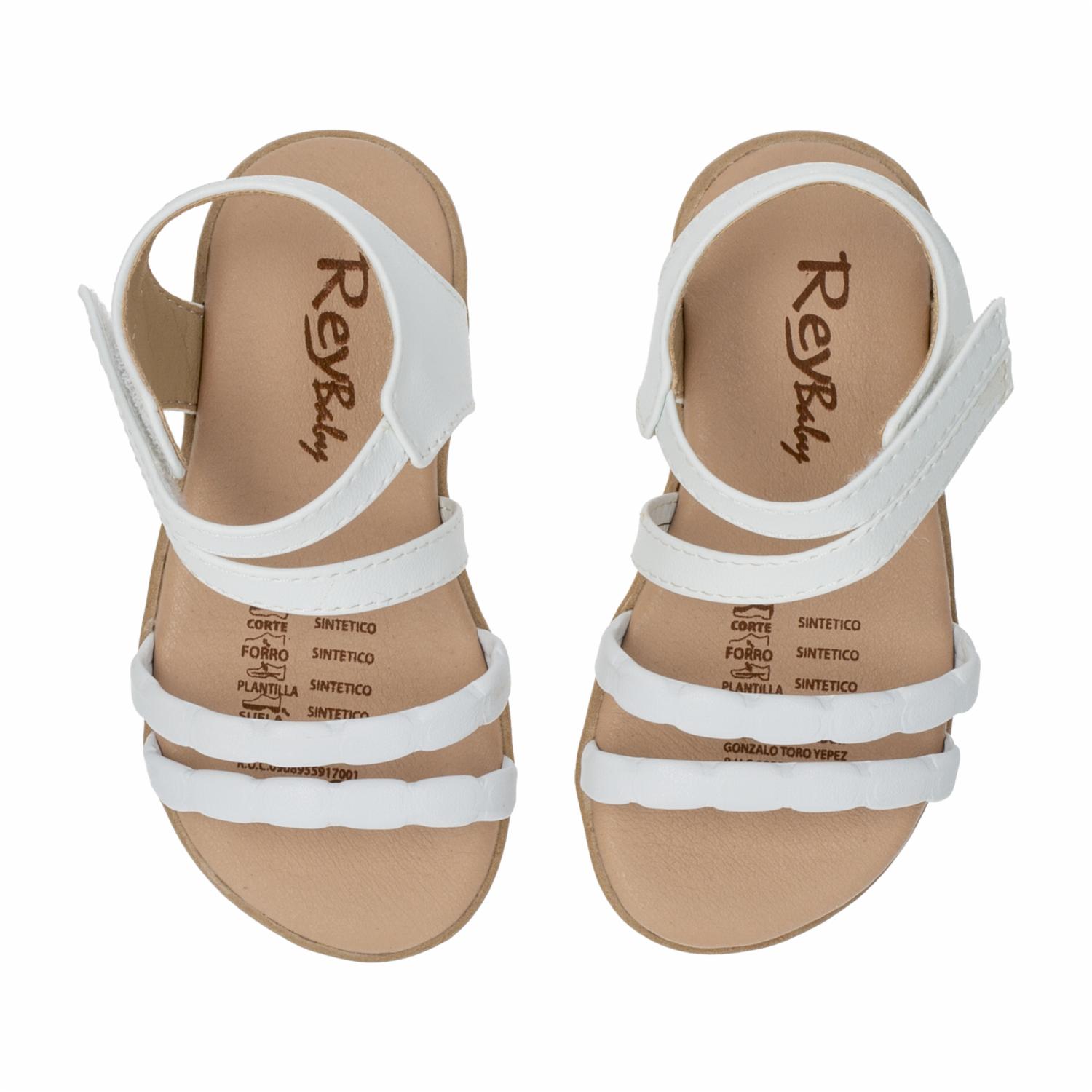 Sandalias Blancas Con Tiras Hacia Talón REY - Imagen 2