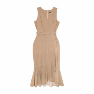 Vestido Sin Mangas Estampado Café TREND & STYLE