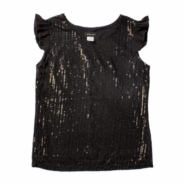 Blusa Cuello Halter Sin Mangas Con Lentejuelas TREND & STYLE - Imagen 2